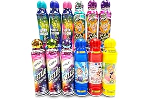 LUCKY LADY DAUBER CO Lucky Lady Dauber & Dab-O-Ink Bingo Daubers Bulk - All in One Dot Art Markers - Dazzle Glitter Bingo, Sunsational Ink Dotters, Super Bright & Classic Special Variety Combo 12-Pack.