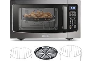 Toshiba Air Fryer Combo 4-in-1 Countertop Microwave Oven, Smart Sensor, Convection, Mute Function, P...
