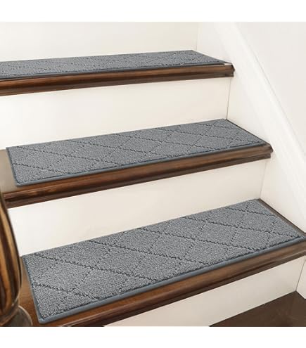 Stair Treads Carpet For Wooden Steps, Non Slip Landing Mat Rug Whit Rubber Backing Polyester Soft Stairs Resistant Indoor Skid Runner Safety Rugs Family A