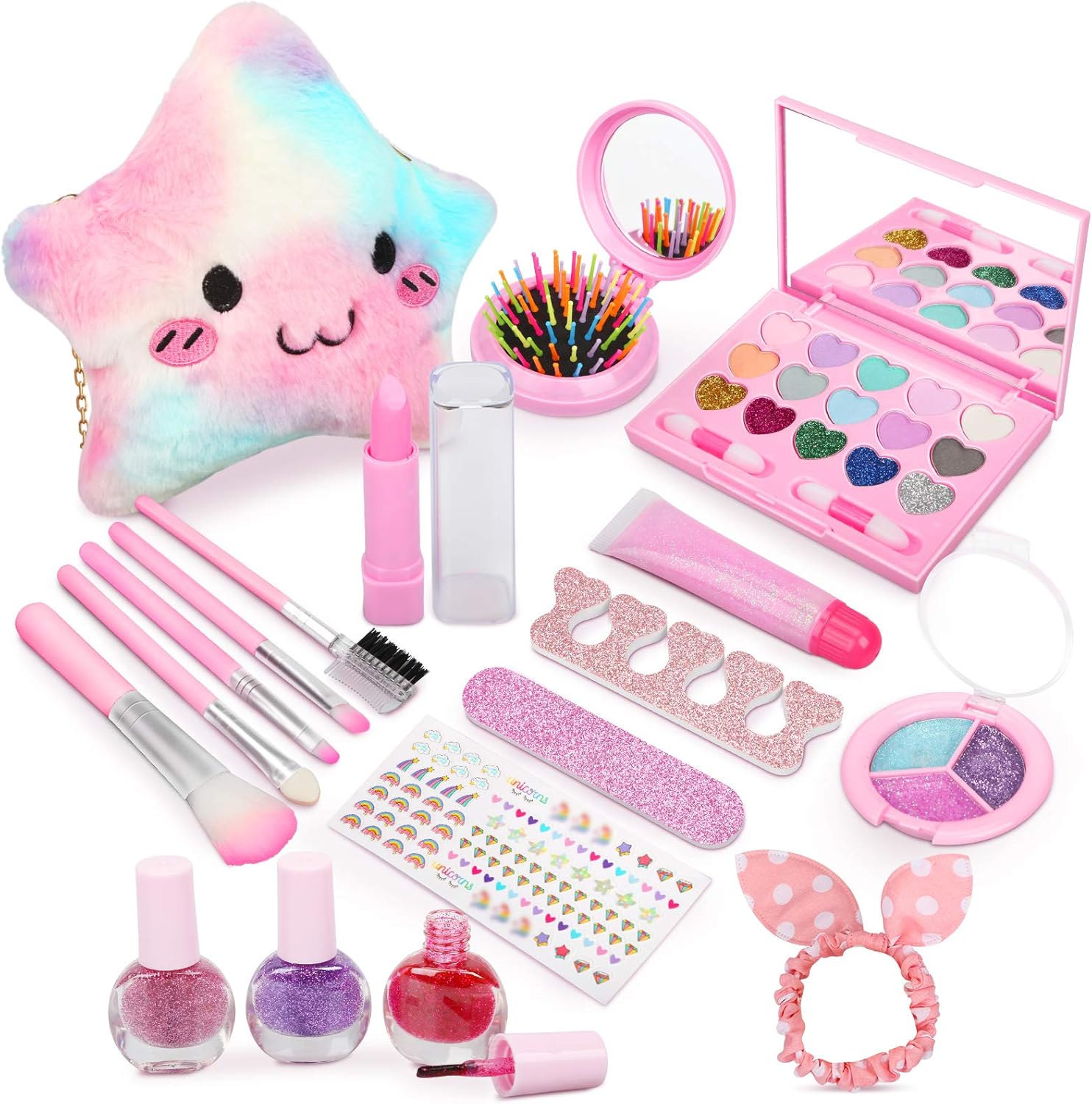 Dreamon Real Washable Kids Makeup Set for Girls, Safe and NonToxic