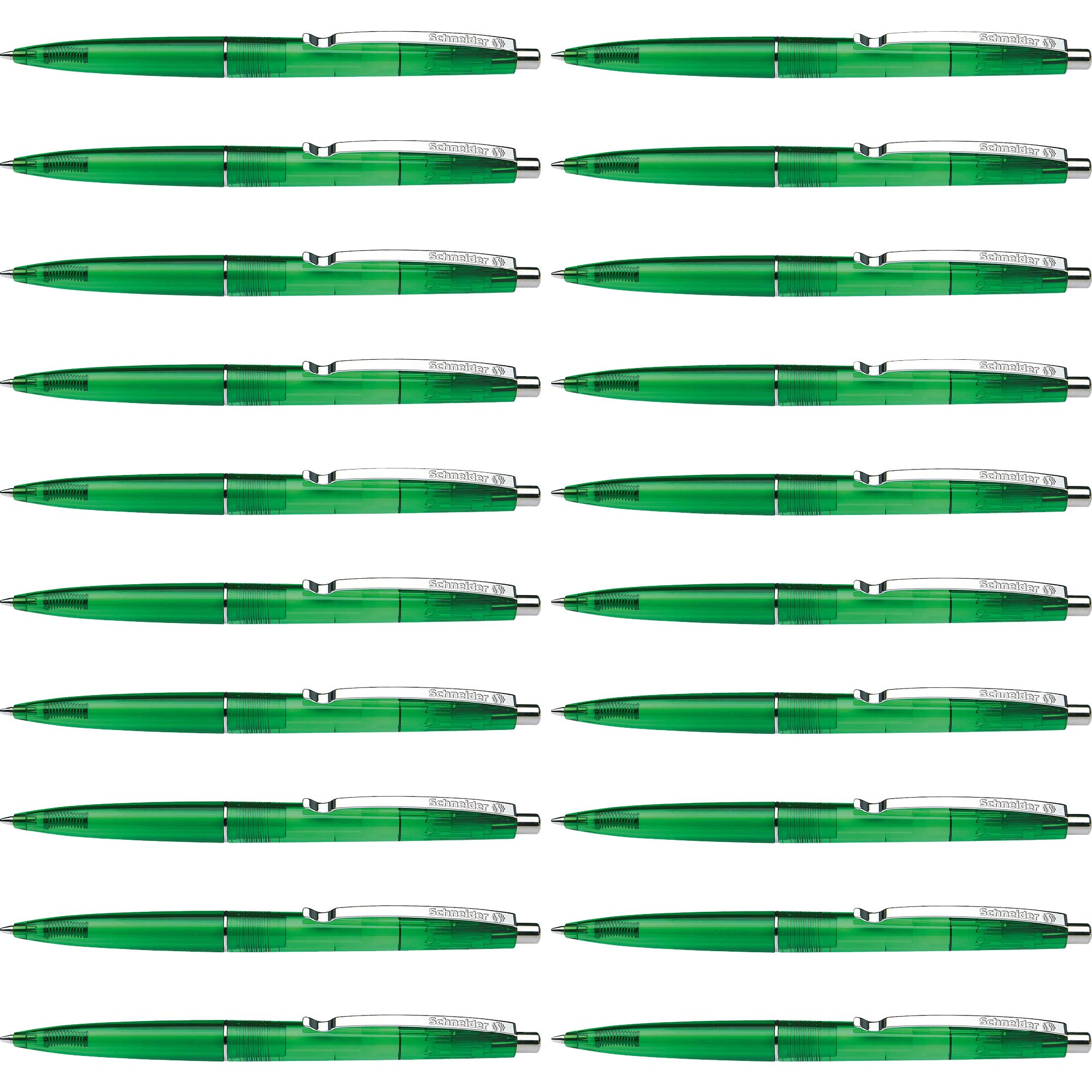 Schneider Icy Colours K20 Ballpoint Pen Transparent Green M Tip Pack of 20