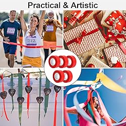 MOWPOG 5 Pack Red Flagging Marking Tape, 1" x