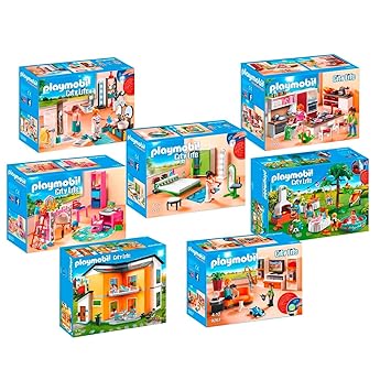 PLAYMOBIL 9266_9272 Modernes Wohnhaus Set 1 - 7er Set - 9266 + 9267 + 9268 + 9269 + 9270 + 9271 + 9272
