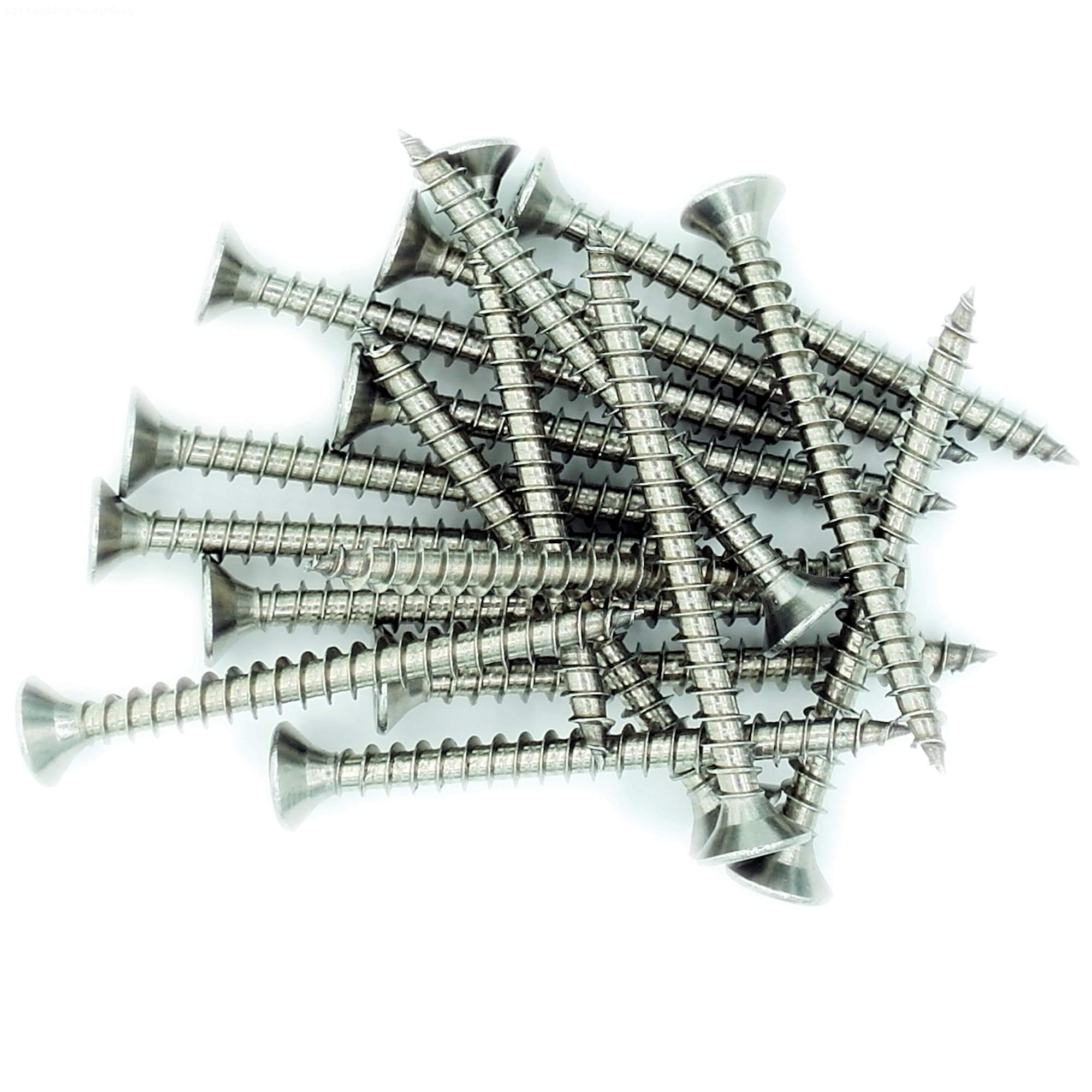 No.5 x 0.65 (3.5mm x 16mm) Pozi Countersunk Chipboard Screw - Stainless Steel (A2) (Pack of 20)