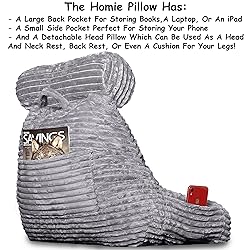 Homie Reading Pillow with Reading Light and Wrist