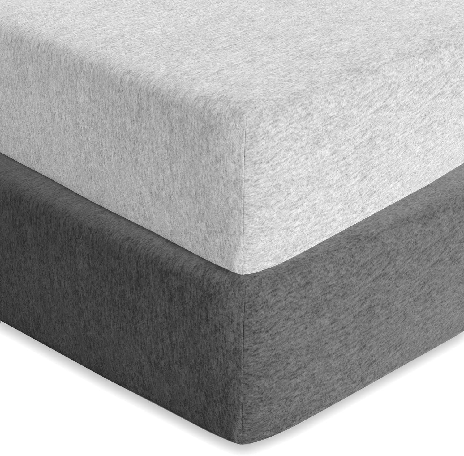 grey cot bed with mattress