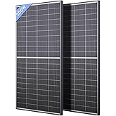 Callsun N-Type 16BB 400W Bifacial Solar Panel, 2Pcs 200 Watt Solar Panel for 12V/24V Systems, 25.6% High Efficiency, Dual-Module Parallel Anti-Shade Design, for RV Van Marine Home Rooftop Off-Grid