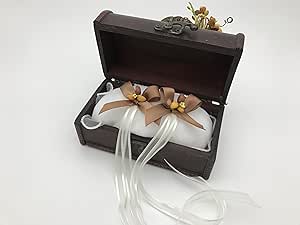 Cojín alianzas cofre anillos boda original madera : Amazon.es ...