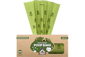 POGI'S PET SUPPLIES Pogi’s Dog Poop Bags - 500 Unscented Doggie Poop Bags for Yards - Leak-Proof Dog Waste Bags - Ultra Thick, Extra Large Poop Bags for Dogs & Cats (Single Large Roll)