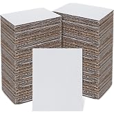 200 Packs 3.5x4.5 Inch Corrugated Cardboard Sheets, Premium White Corrugated Cardboards Inserts Bulk Flat for Sports Card Protectors, Trading Card Folders Mail Shipping Stiffeners, Cardboard Divider