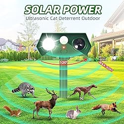 4 Pack Solar Animal Repellent Ultrasonic Cat