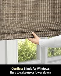 UNISHADES Cordless Bamboo Roman Shades for