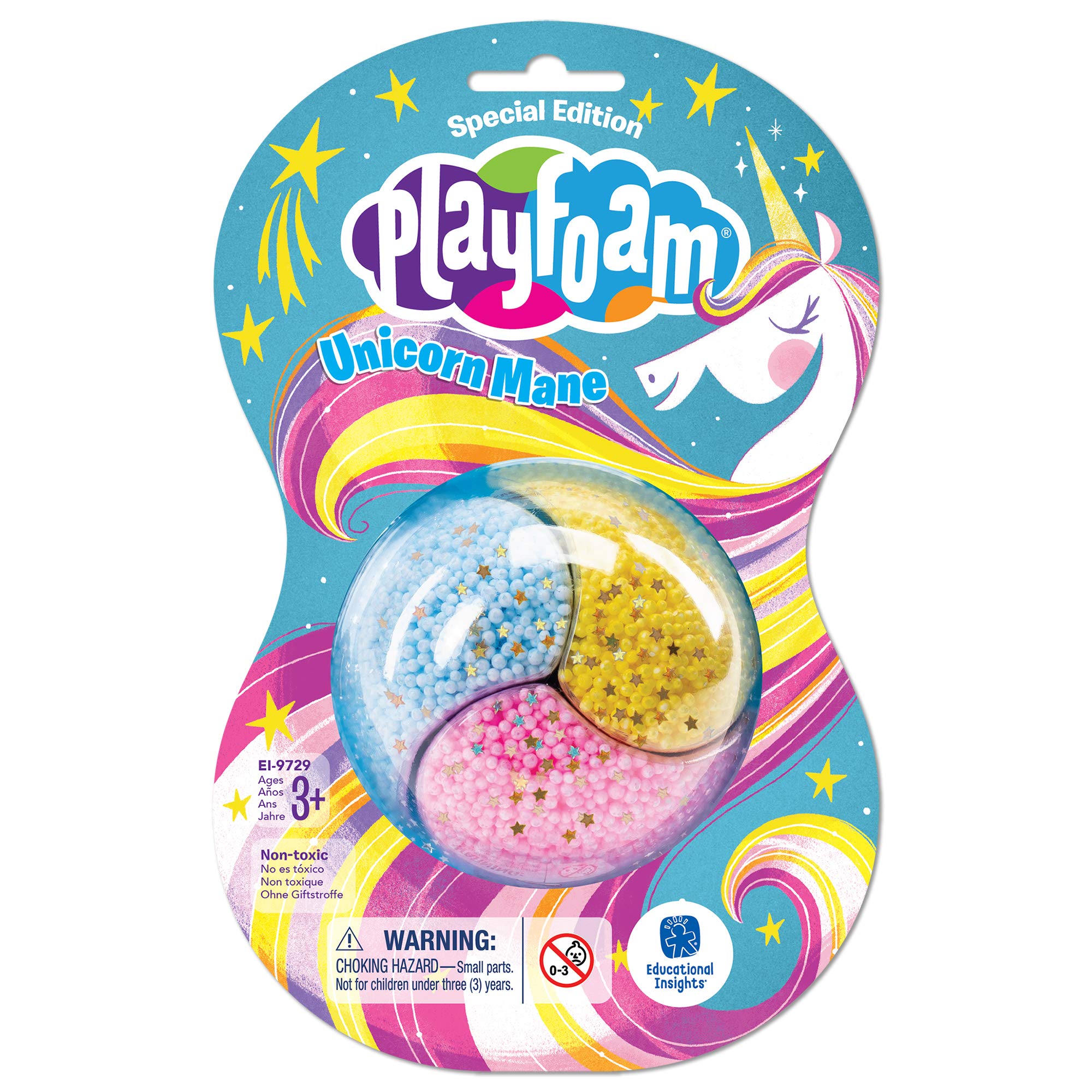 Learning Resources Playfoam Jumbo Pod Unicorn Mane, Set of 12,EI-9729
