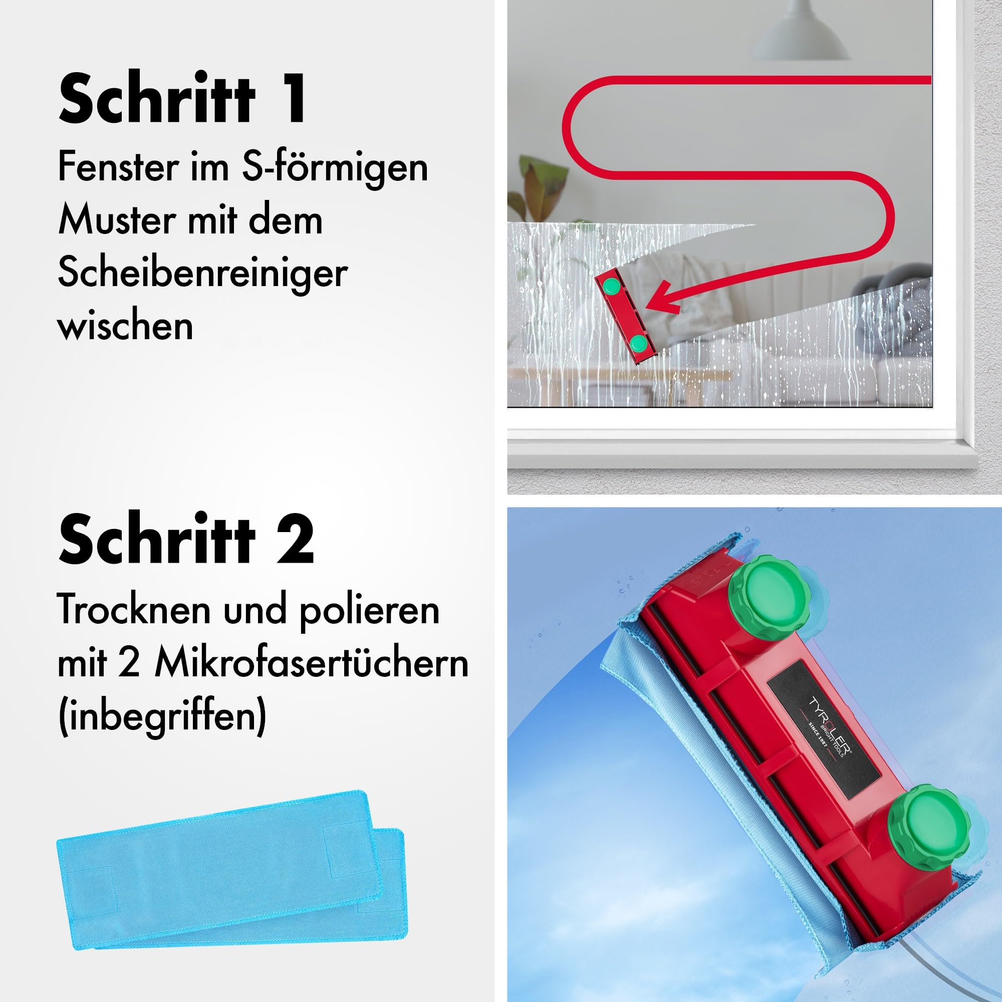 Tyroler Glider D-4 Magnetischer Fensterreiniger für 2-40 mm Doppelglas 4