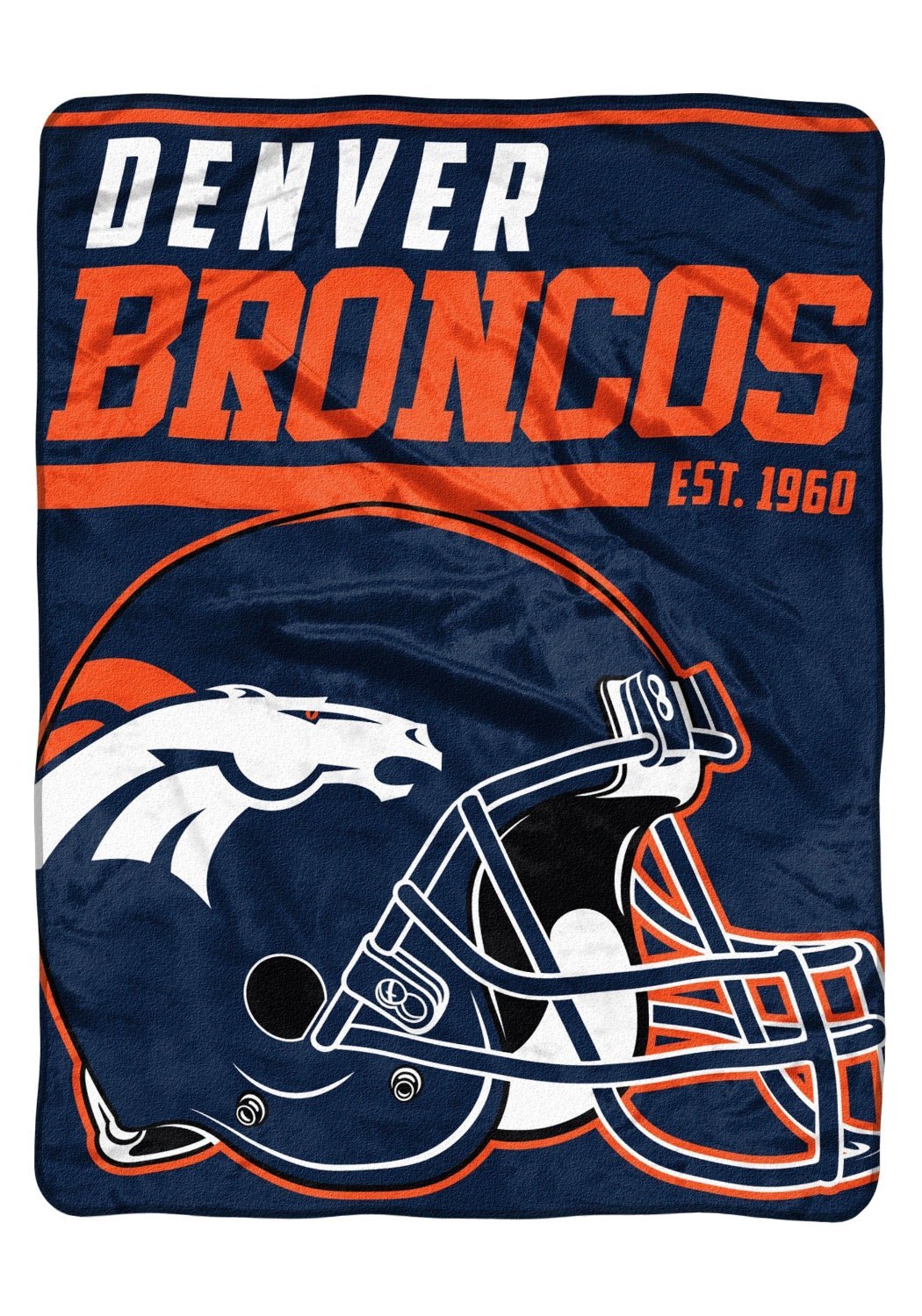 The Northwest Company Denver Broncos NFL 40 Yard Dash Design Micro Raschel Plush 46x60 Throw