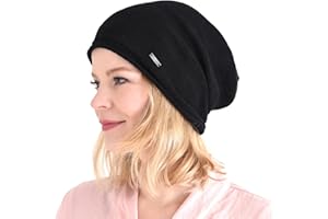 CHARM 100% Silk Beanie Natural Chemo Hat Sensitive Skin Oversized Slouchy