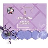 Anovina Lavender Shower Steamers USA Made – Calming Aromatherapy Shower Bombs – Relaxation & Self-Care – Lavender Gifts for Women and Calming Gifts for Women, Perfect for Home & Holiday Wellness