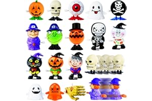 Baaxxango 16 Pcs Halloween Wind Up Toys,Assorted Wind-Up Toys for Halloween Party Favors,Halloween Treats Toys for Kids Boys Girls