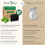 EcoYou Eco Floss Charcoal Refills Mint Candelilla Wax Bamboo 4 Pack view 5