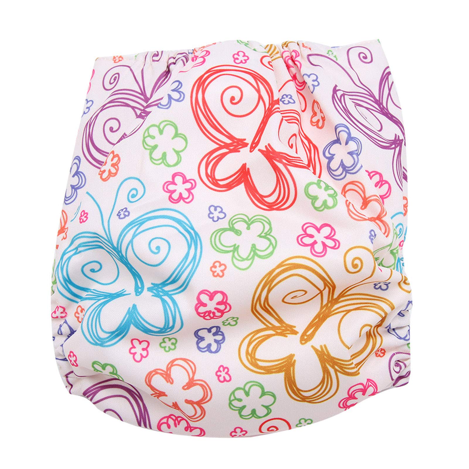 Baby Girls' Swim Diapers, Swimming Nappy Reusable Adjustable Swim Nappies for Baby (0-3 Years), Washable(BL001)