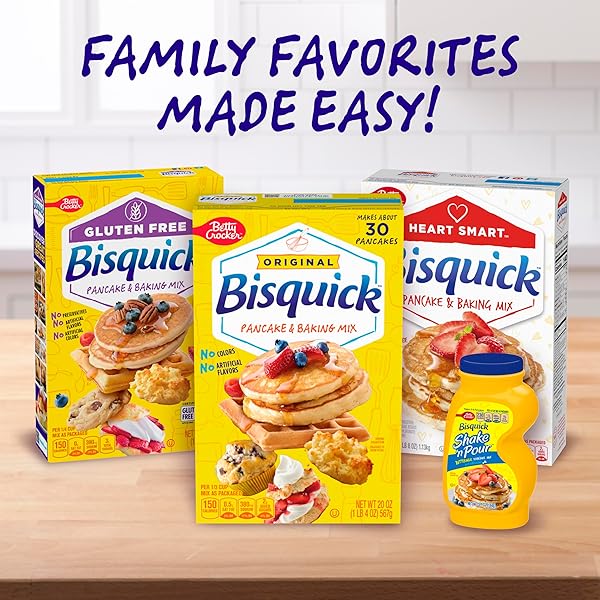 BETTY CROCKER BISQUICK PANCAKE AND BAKING MIX, ORIGINAL, MAKES ABOUT 60 PANCAKES, 40 OZ