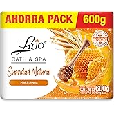 Lirio Bath and Spa Avena y Miel (4 Pack) 150 g / 5.29 oz Honey and Oats Soap Bars Classic Bathing Natural Original Mexican Smooth Soothing Gentle Scent foaming Shower Bath Choose jabon tocador