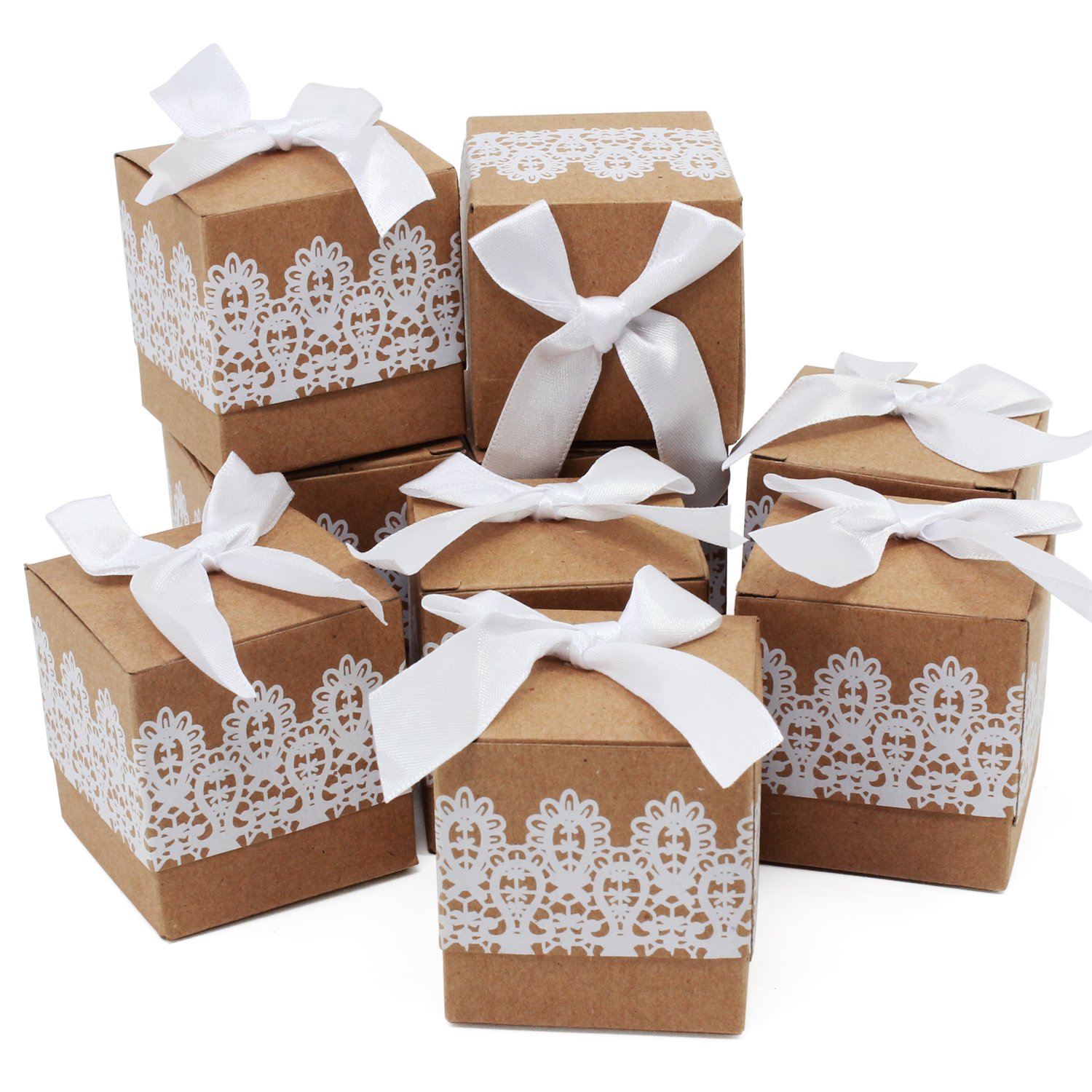 HSeaMall Candy Box Cute Favour Gift Boxes Sweet Box Vintage Kraft Paper