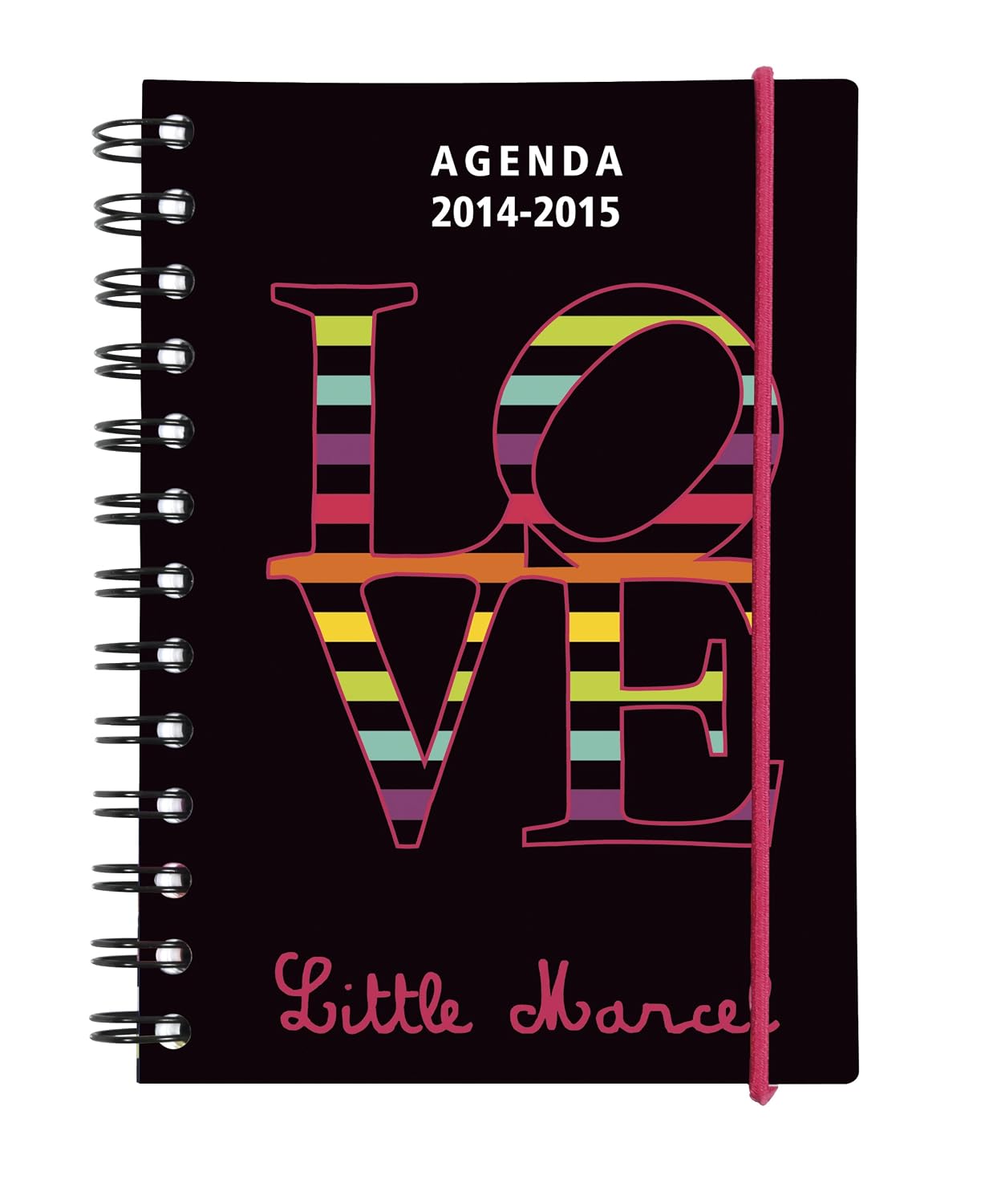 Agenda scolaire EXACOMPTA 12x17 cm - forum Little Marcel spiralé Love - 1 jour par page idéal collège / lycée