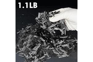 ARRIS 0.25" Chopped Carbon Fiber Kit- 1.1lb Forged Carbon Fiber Flakes for Resin Casting Projects and Surface Coating, Chopped Carbon Fibre Composite for Use in Auto, Industry, Toy, Ships