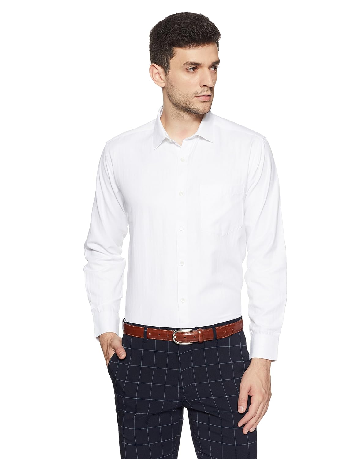 symbol amazon brand men's solid regular fit formal shirt