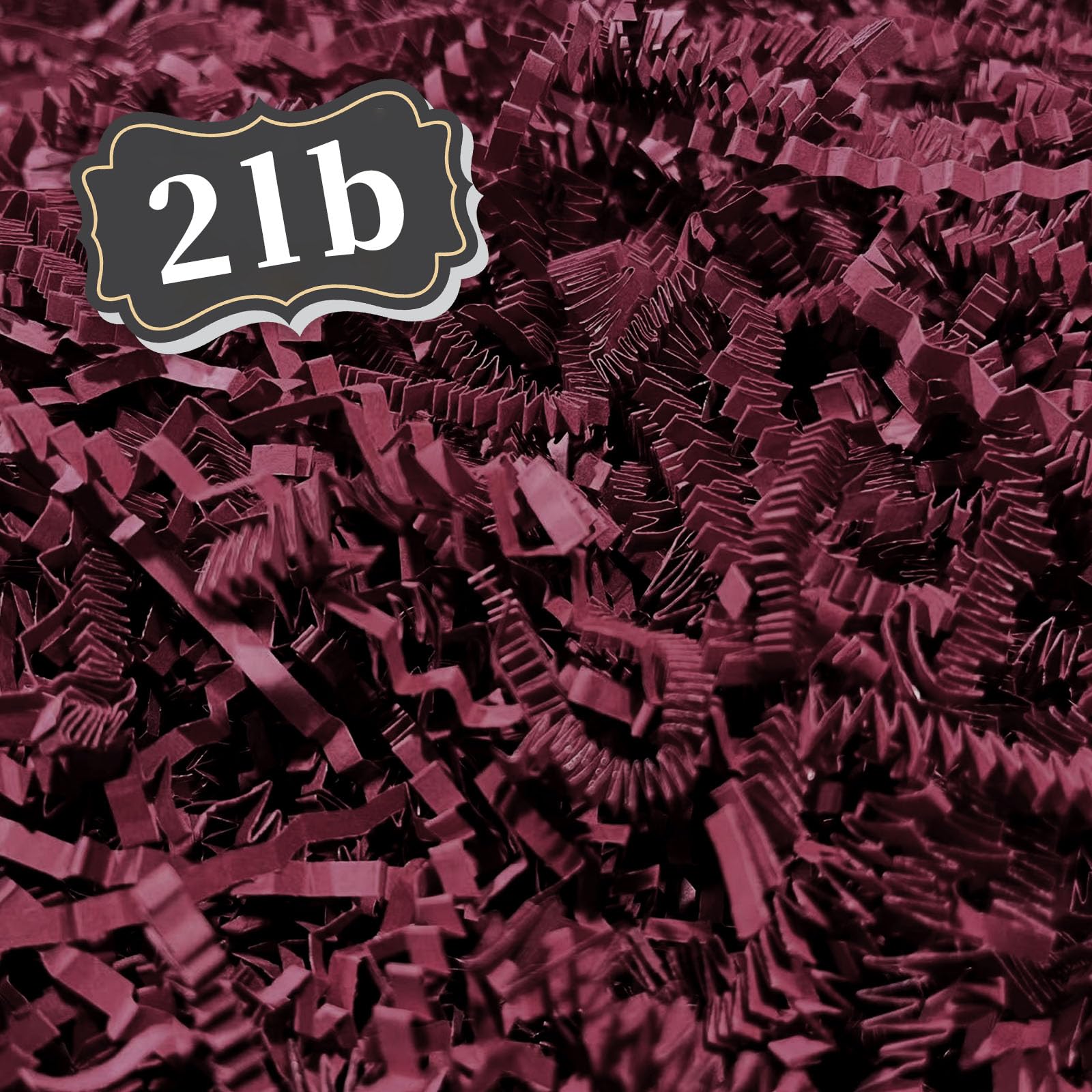 ZEBMOON 2 LB Burgundy Crinkle Cut Paper Shred