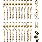 NCIWAN 20 PCS Keychain Making Kit Swivel Snap Hook Lobster Claw Clasps and Extender Chain Gold Metal Keychain Clips with Key Ring Bulk for DIY Craft Supplies Jewelry Key Chain Bags Accessories Gift