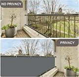 Sunny Guard Balcony Privacy Screen 90x300cm Anthracite UV Waterproof Windproof view 5