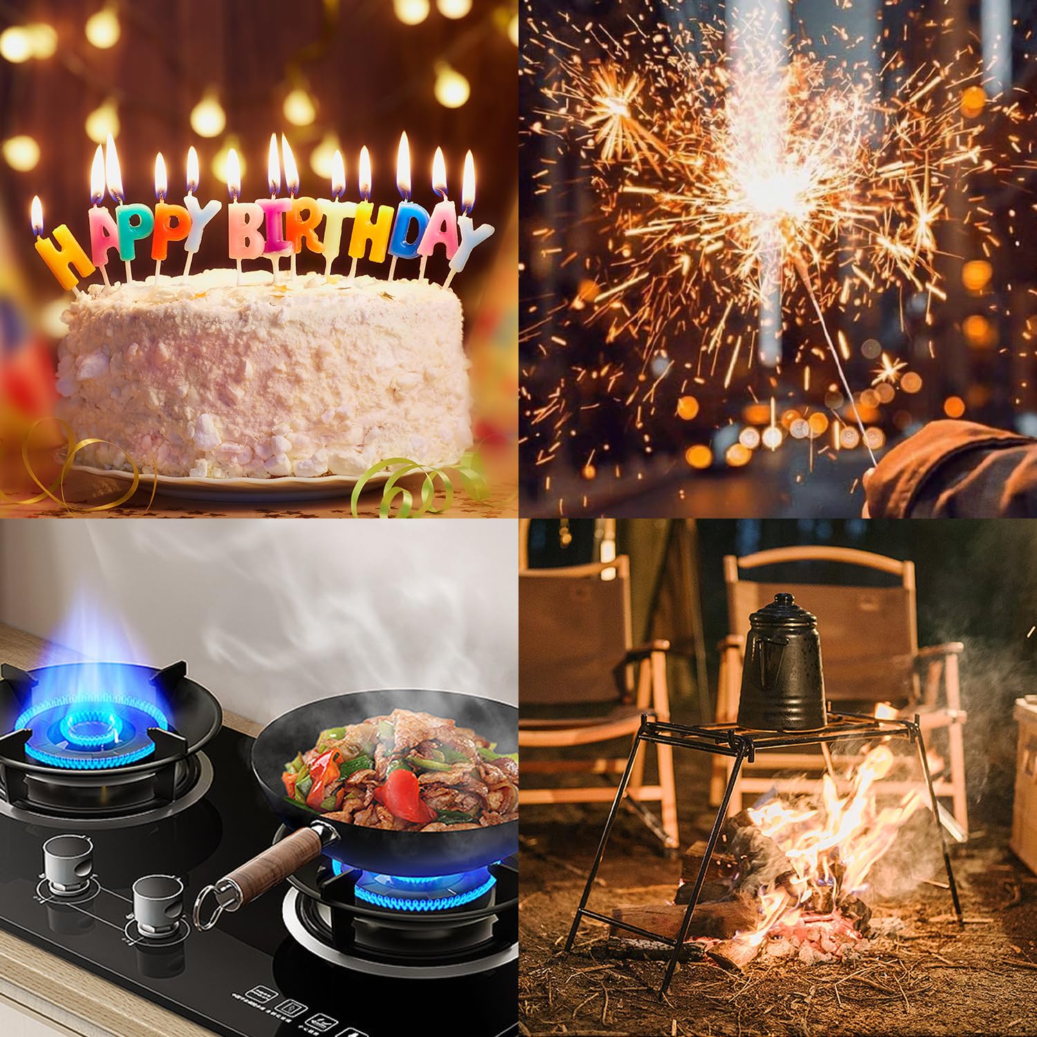 VEHHE Feuerzeug, Umweltfreundliches Elektrische Stabfeuerzeug mit USB-C-Ladung & 360° Flexiblem Hals, Ohne CO₂-Emissionen, Windfest & Explosionssicher für Küche, Gasherd, Grill und Kerzen (Schwarz) 9