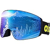 Dizokizo Ski Goggles Magnetic Replaceable Cylindrical Lens Snow Goggles