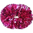 2 Pack pom poms Cheerleading with Baton Handle Plastic Ring Cheer Poms Cheerleading Pompoms for Sports Party Dance Team Accessories Cheering Squad Spirit