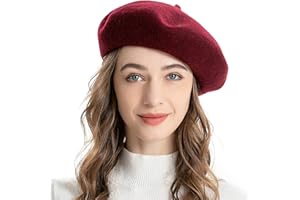 ZLYC Wool Beret Hat Classic Solid Color French Beret for Women