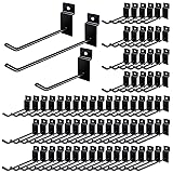 Isohit Slatwall Hooks 200Pcs - 4/6/8 Inch Slatwall