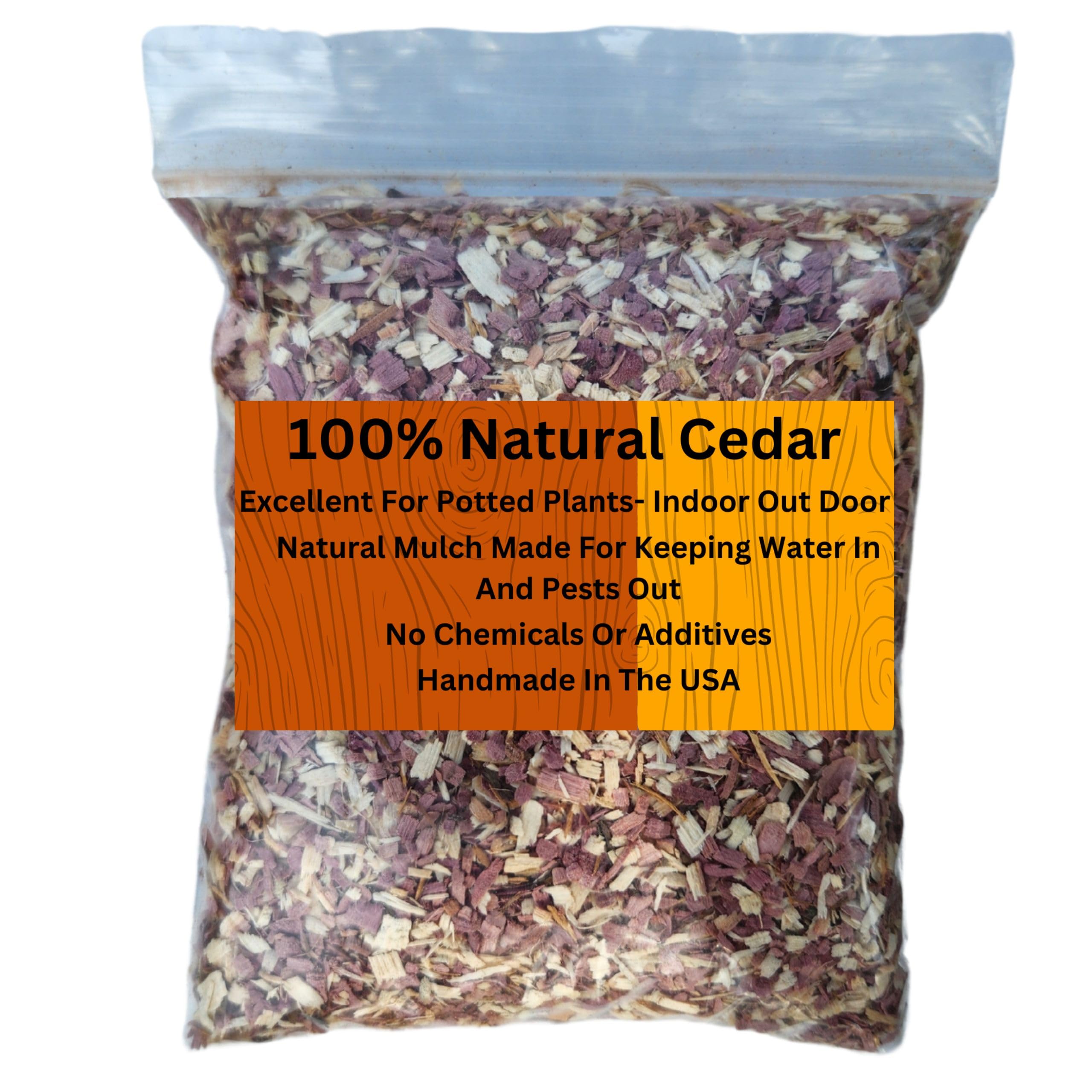 Photo 1 of 100% Natural Cedar Chips | Mulch | Great for Outdoors or Indoor Potted Plants | Dog Bedding | Pleasant Earthy Smell Half-Quart;