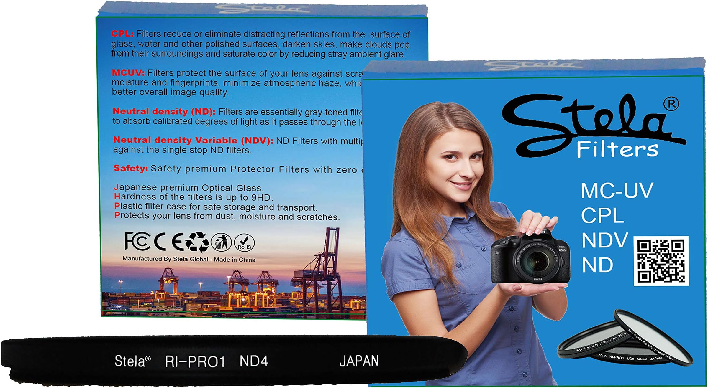 Stela Filter RI-PRO1 ND4 49mm Neutral Density ND4 Filter Compatible with Pentax HD Pentax DA 70mm f/2.4 Limited Lens (Black)