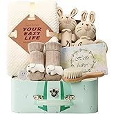 EAQ Baby Gifts Newborn,Baby Essentials for Newborn,Newborn Baby Girls Boys Gifts Basket Set New Baby Gifts Blanket Bath Towel