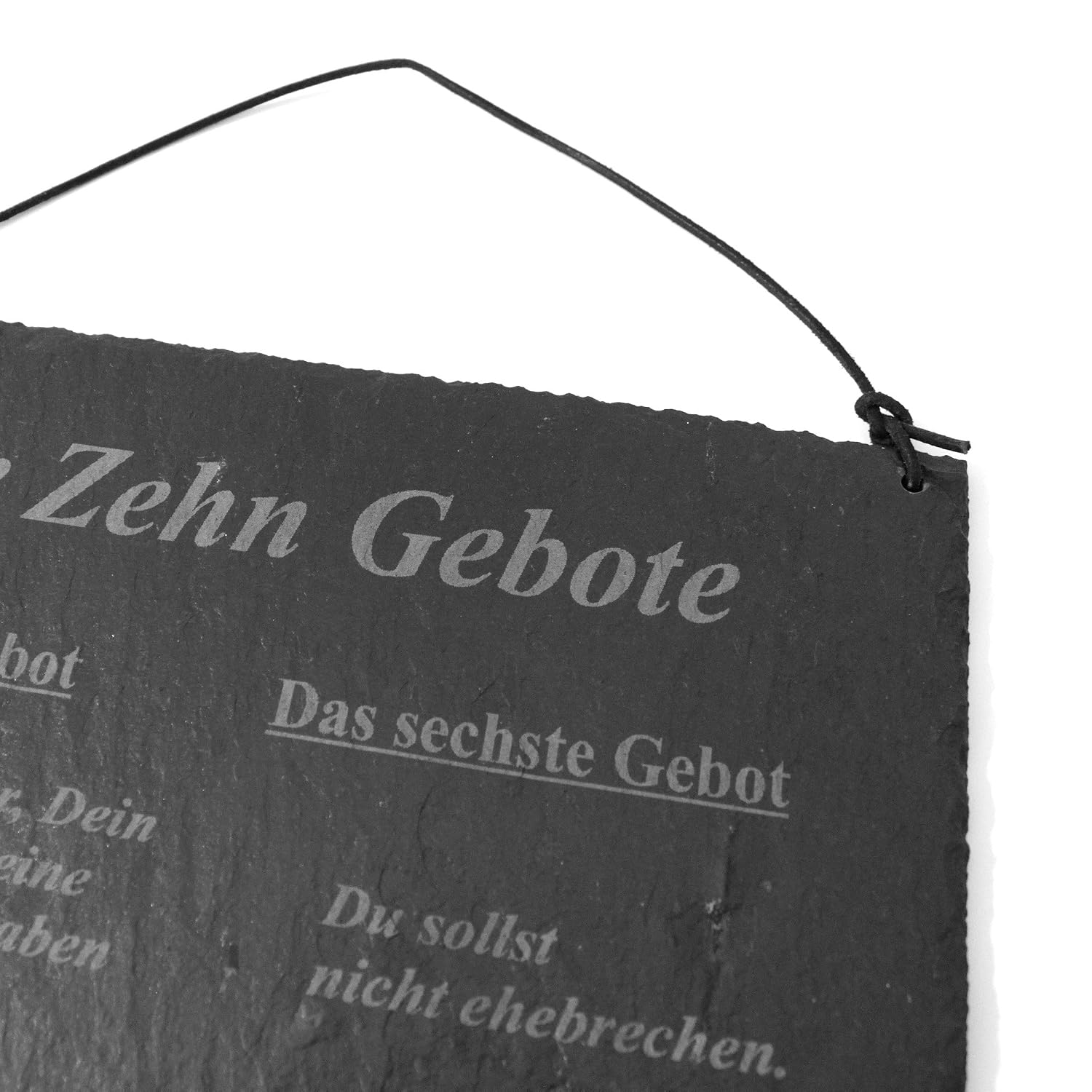 10 Gebote Tafel Aus Schiefer Zum Aufhangen Echter Naturschiefer