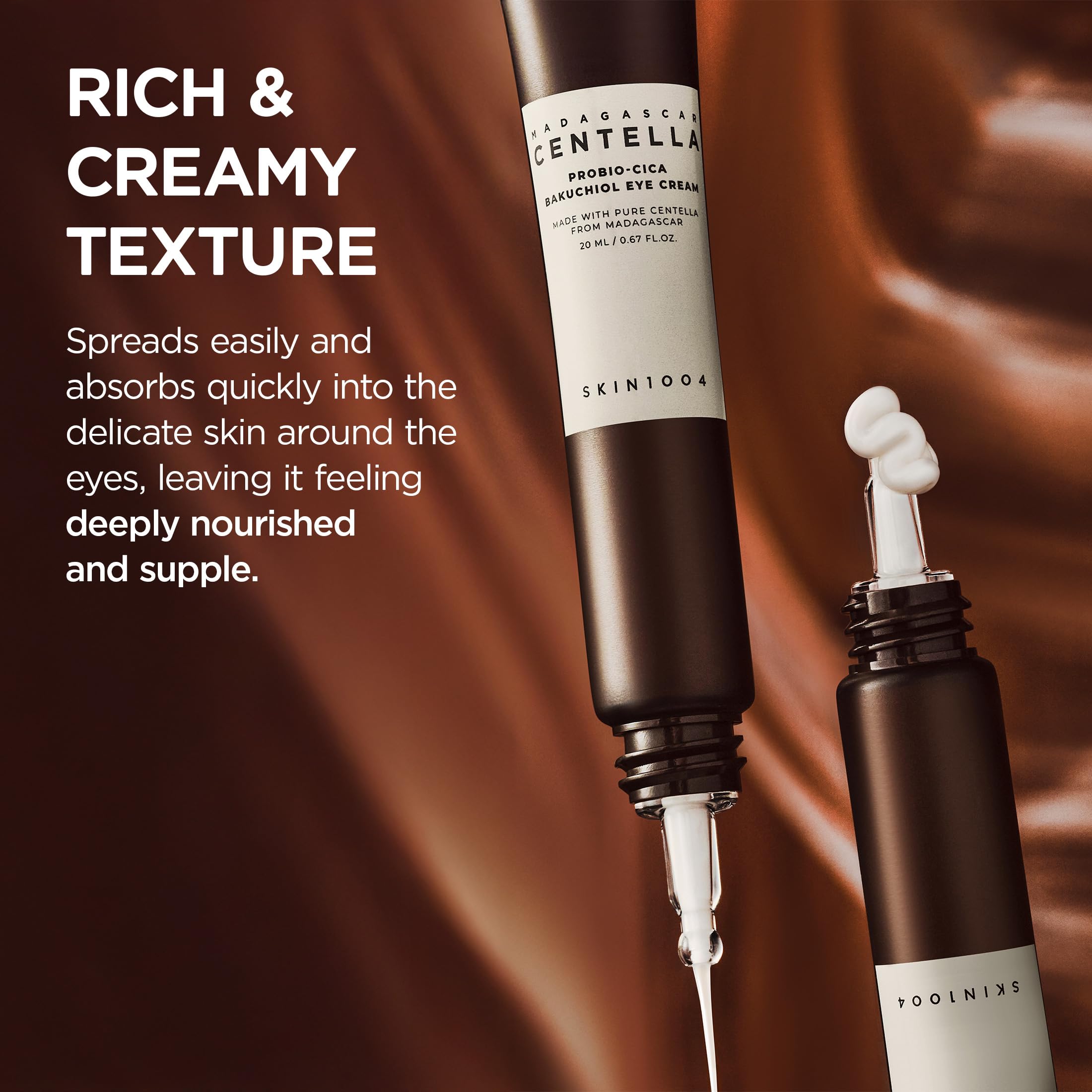 SKIN1004 Centella Probio-Cica Bakuchiol Eye Cream 0.68 fl.oz, 20ml, Korean Eye Cream with Bakuchiol & Centella, Hydrating Eye Treatment for Eye Area Care, Retinol Alternative, Vegan, Korean Skin Care