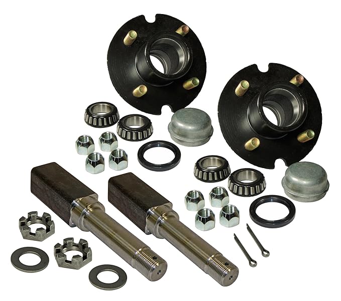 Rigid Hitch Pair of 4Bolt On 4 Inch Hub Assembly (AKSQ