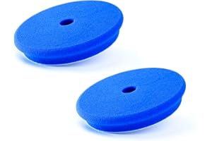 DUODYEO Polisher Pads 6 inch Replacement for Rupess D-A Coarse Cutting Foam Pad, Work for Harder Paint and Deeper Scratches (6" Face, 5" Backing) 2 Pack Blue