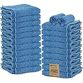 STF Linen 24 Pack Navy Blue Hand Towel 100% Cotton Spa Towel – 16x26 inches Highly Absorbable Facial Towels Gym, Hair Towel and Face Towel Bulk Small Towels (Not Bleach Proof)