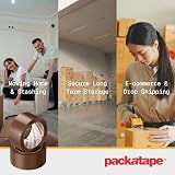Packatape 6 Rolls Brown Packaging Tape 48 mm x 66 m - Heavy Duty view 5