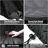 Tonhui Chimenea Cover Waterproof Windproof Oxford Fabric 122x29x61cm Black view 5