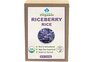 BLUE ORCHID ORGANIC Organic Riceberry Rice | Purple Thai Black Jasmine Gourmet Superfood Rice | Premium Freshness | Small Lot Harvest Direct from our Farm to your Table | 2 LB