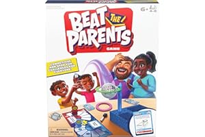 Spin Master Games, Beat The Parents, 2025 Edition with New Challenges & Cards, Friendly Competition Family Game, Family Game Night, 4-8 Players, Stocking Stuffer Gift Ideas for Ages 6 & Up